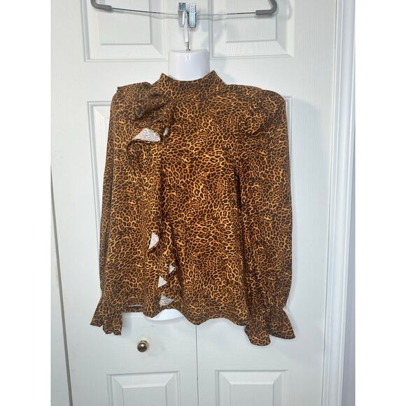 INC International Concepts Tops - Women's Animal print‎ turtleneck long sleeve size L
